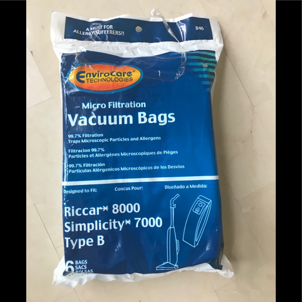 Riccar 8000 Series Type B Vacuum Bags